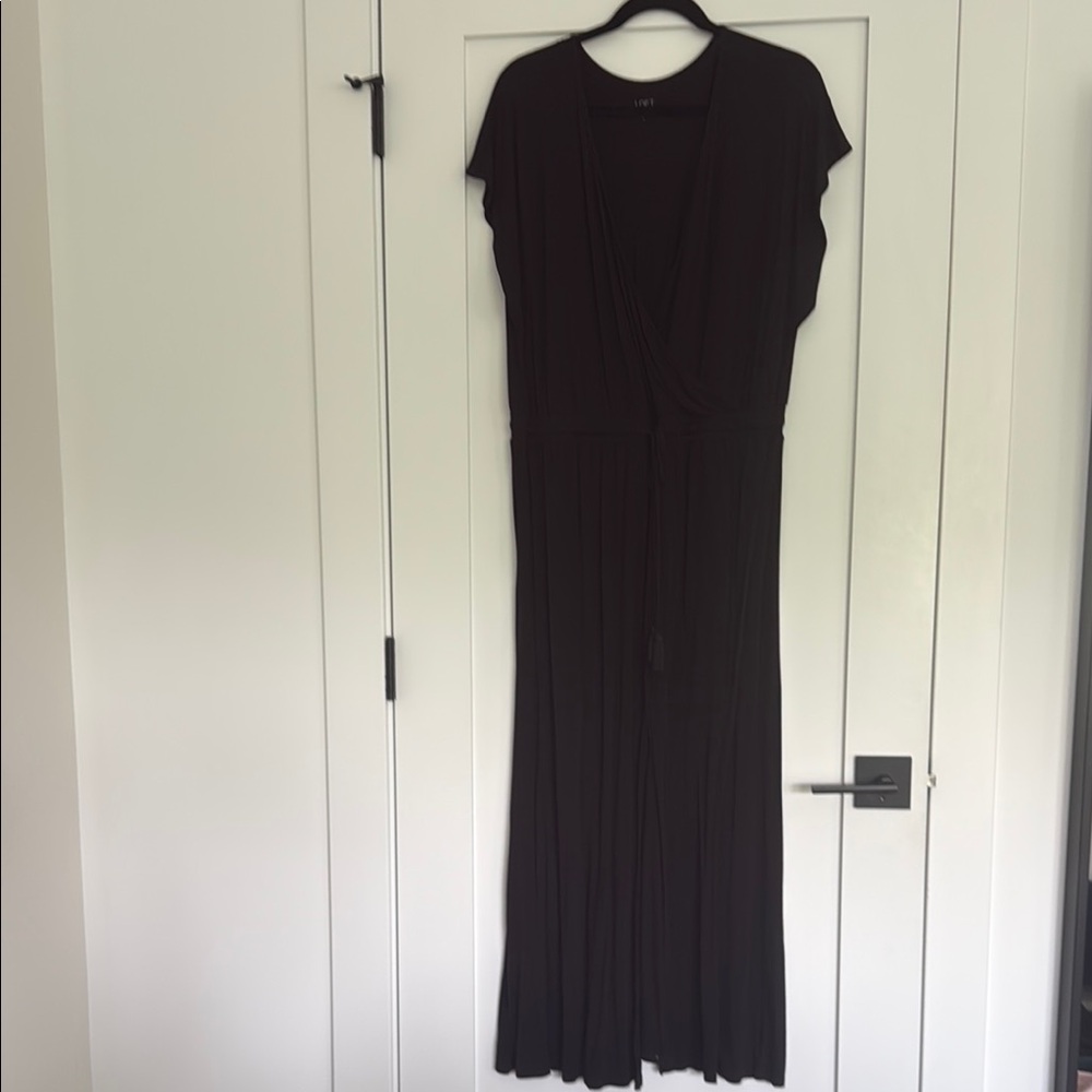 LOFT Black Beach Maxi Dress Wrap Top